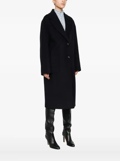 Manuel Ritz Wool-blend Coat In Black