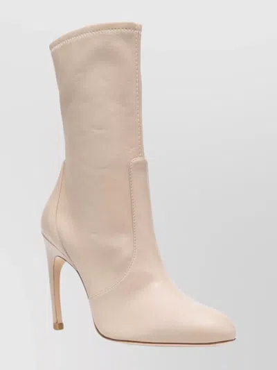 Stuart Weitzman Dune Luxecurve 100 Stretch Stiletto Bootie In Neutral
