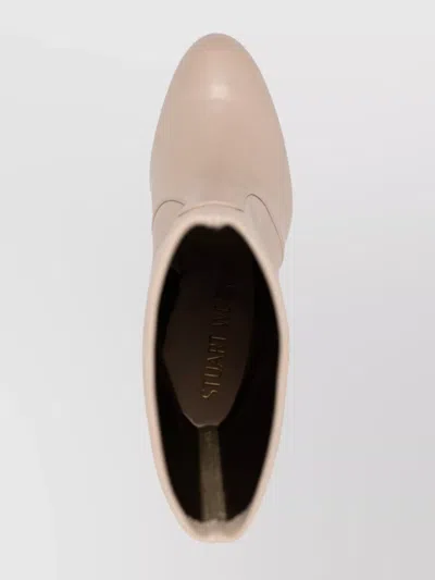 Stuart Weitzman Dune Luxecurve 100 Stretch Stiletto Bootie In Neutral