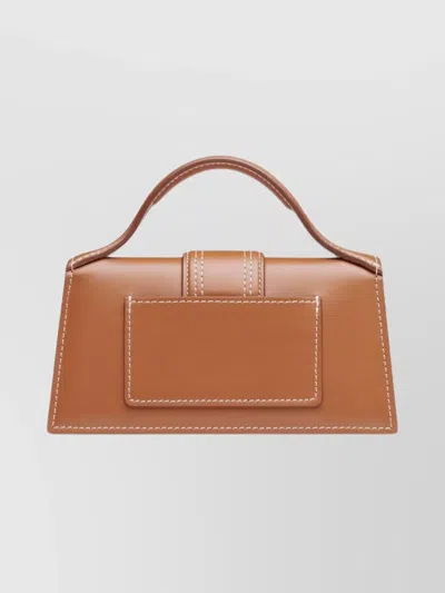 Jacquemus Le Bambino Leather Tote Bag In Light Brown 2