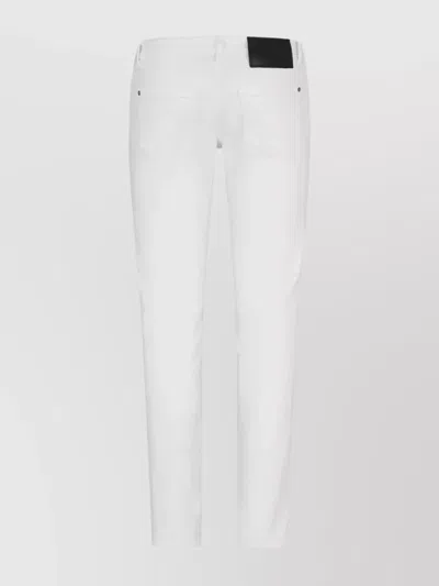 Dsquared2 Five-pocket Trousers With Belt Loops And Rivets In Gray