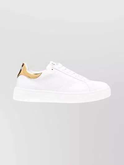 Lanvin Low-top Sneakers Gold-tone Detail In White