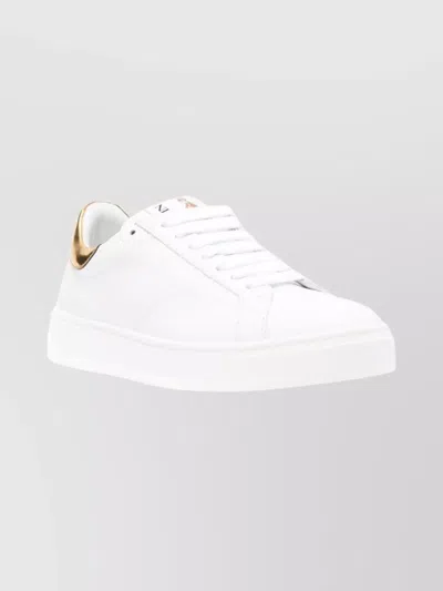Lanvin Low-top Sneakers Gold-tone Detail In White