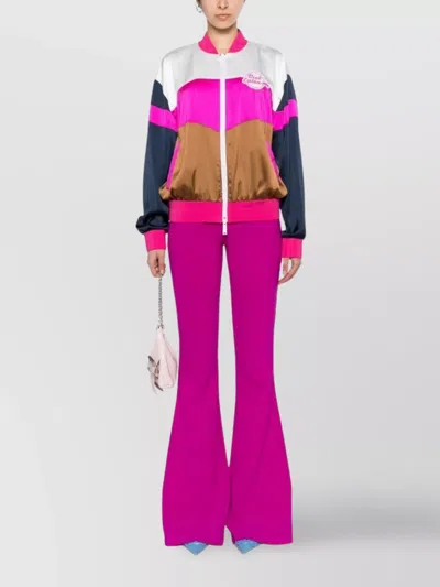 Dsquared2 High-rise Flared Full Length Trousers In Pink