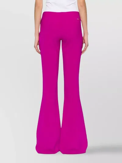 Dsquared2 High-rise Flared Full Length Trousers In Pink
