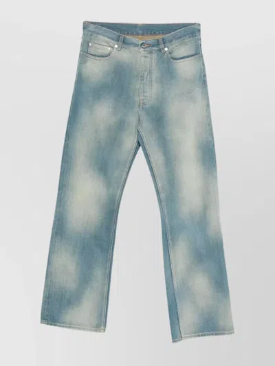 Off-white Blue Diagonal Raw Patch 90s Skate Jeans In Blue