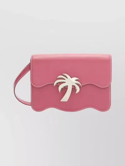 Palm Angels Cross-body Bag With Adjustable Strap And Motif In Pink