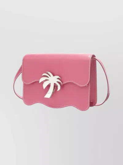 Palm Angels Cross-body Bag With Adjustable Strap And Motif In Pink