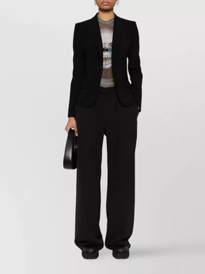 Dsquared2 Tailored Jacket With Flap Pockets And Long Sleeves In Black