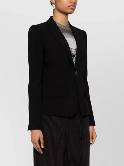 Dsquared2 Tailored Jacket With Flap Pockets And Long Sleeves In Black