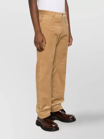 Dsquared2 Corduroy Trousers With Pockets And Loops In Brown