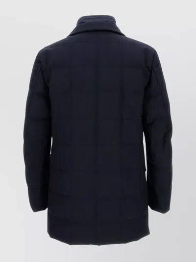 Fay Double-breasted Down Jacket In Black