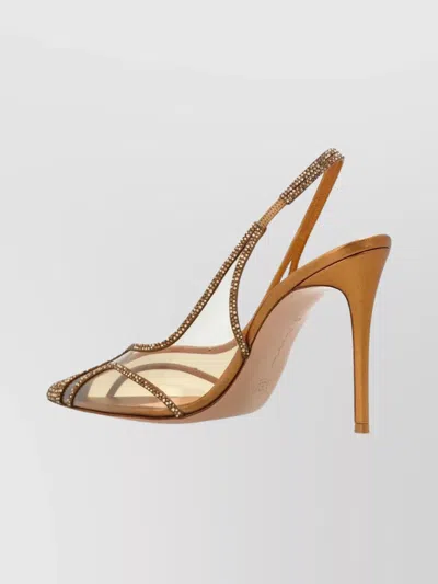 Gianvito Rossi Stiletto Pumps Crystal Embellishments In Brown