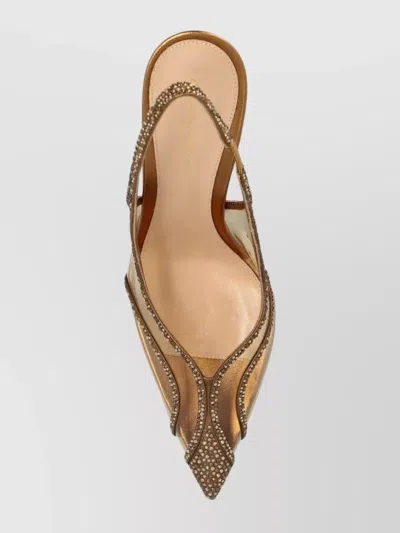 Gianvito Rossi Stiletto Pumps Crystal Embellishments In Brown