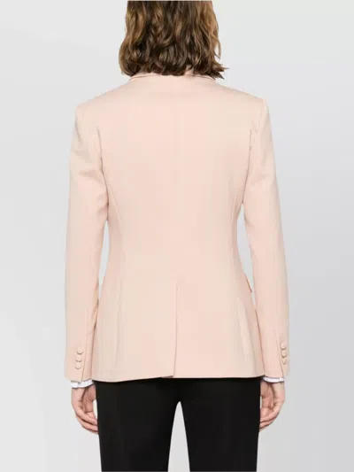 P.a.r.o.s.h Tailored Jacket With Notched Lapels And Pockets In Pink