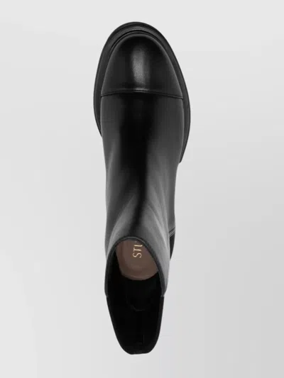 Stuart Weitzman Chunky Sole Ankle Boots With Block Heel In Black