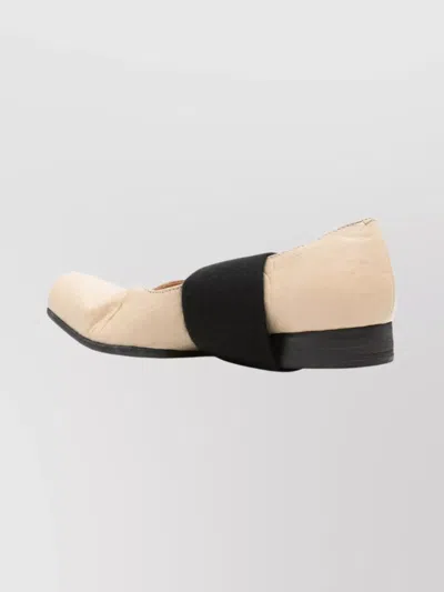 Uma Wang Ballet Flats With Elastic Band In Neutral