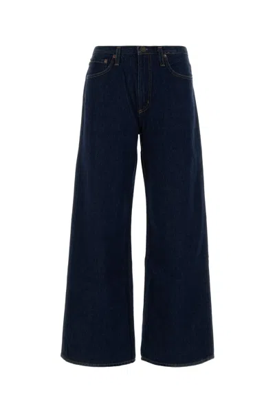 Agolde Belt Loops Jeans In Blue