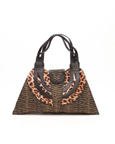 Fendi Ff Tiger Bag In Brown