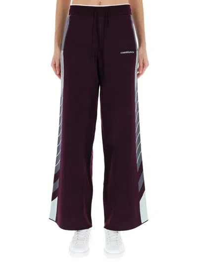 Casablanca "diagonal" Tennis Pants In Animal Print