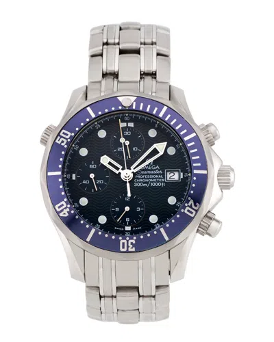 Pre-owned Omega Men's Seamaster Chrono Watch, Circa 1990's (authentic Pre-loved) In Metallic