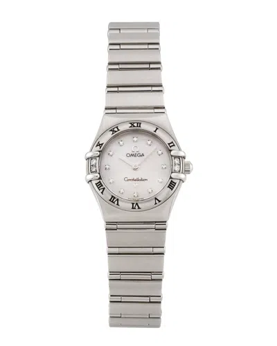 Pre-owned Omega Women's Constellation Diamond Watch In Metallic