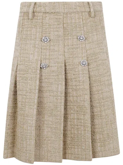 N°21 Pleated Skirt In Brown