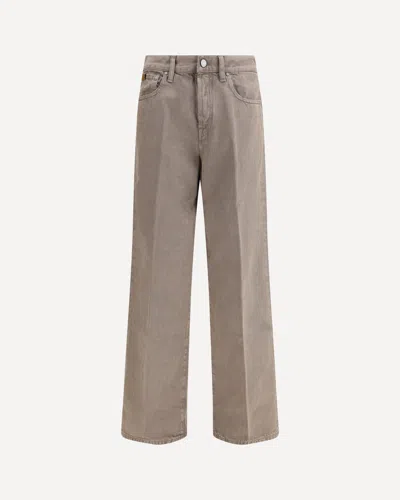 Jacob Cohen Grace Wide 5 Pocket Jeans In Gray