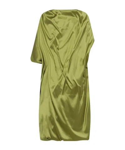 Dries Van Noten Dalant Silk Asymmetrical Dress In Multicolor