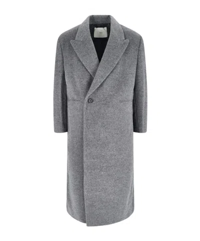 Dunst Button Single-breasted Coat In Gray