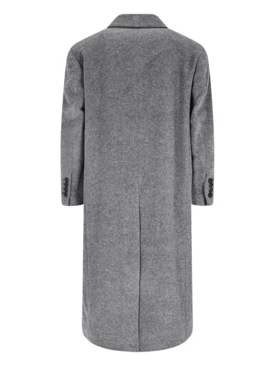Dunst Button Single-breasted Coat In Gray