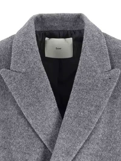 Dunst Button Single-breasted Coat In Gray