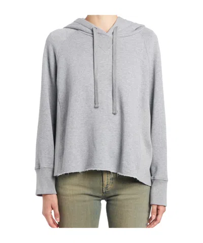Dondup Casual Gray Hoodie With Drawstring And Ribbed Cuffs In Gray