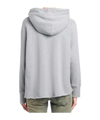 Dondup Casual Gray Hoodie With Drawstring And Ribbed Cuffs In Gray