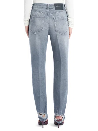 Dondup Relaxed-fit Denim Trousers With Button-fly Closure In Gray