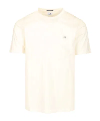 C.p. Company Men Mercerized Cotton T-shirt In White