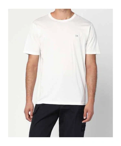 C.p. Company Men Mercerized Cotton T-shirt In White