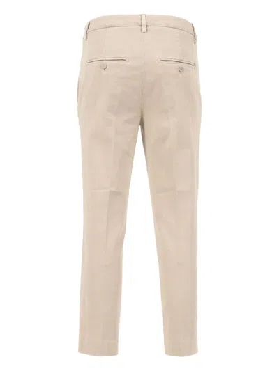 Dondup Button-front Straight Trousers In Brown