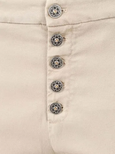 Dondup Button-front Straight Trousers In Brown