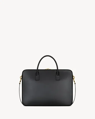 Saint Laurent Sac De Jour Large Slim Bauletto Bag In Smooth Leather In Black