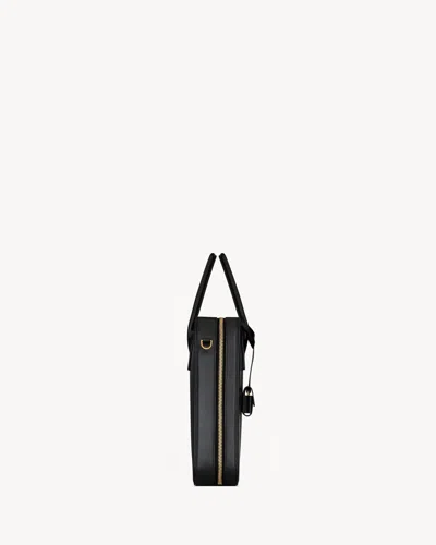 Saint Laurent Sac De Jour Large Slim Bauletto Bag In Smooth Leather In Black