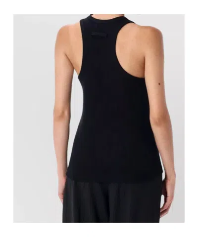 Jean Paul Gaultier Ribbed Sleeveless Top Metal Hardware In Black