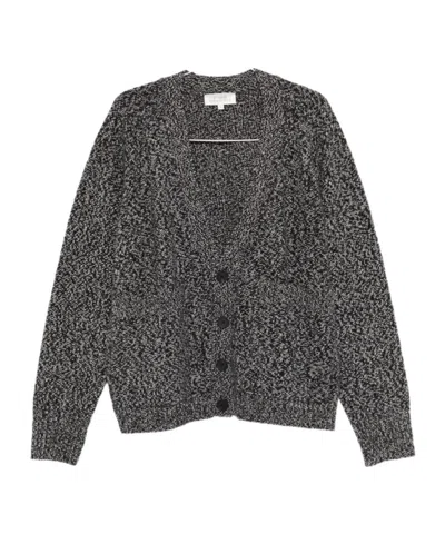 Studio Nicholson V-neck Long Sleeve Cardigan Pockets In Gray