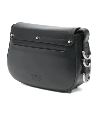 Pinko Saddle Mini Crossbody Bag In Black