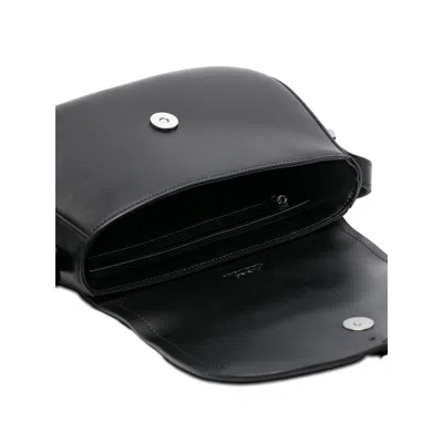 Pinko Saddle Mini Crossbody Bag In Black