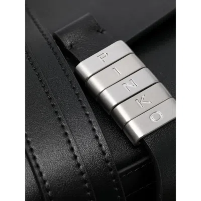 Pinko Saddle Mini Crossbody Bag In Black