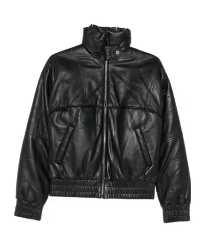 Gimaguas Zip-up Smocked Jacket In Black