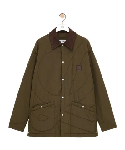Loewe Long-sleeved Casual Jacket In Green