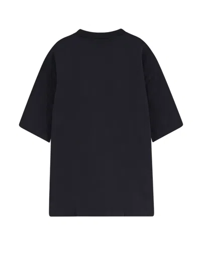 Axel Arigato Men Black T-shirt With Embroidered Lettering Logo On The Front In Cotton Man In Black
