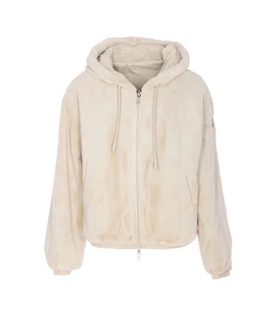 Moose Knuckles Reversible Eaton Bunny Zip Jacket In Neutral